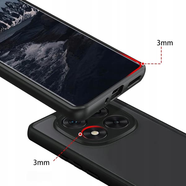 SORT MATET ETUI TIL XIAOMI REDMI NOTE 14 PRO 5G / 14 PRO PLUS 5G