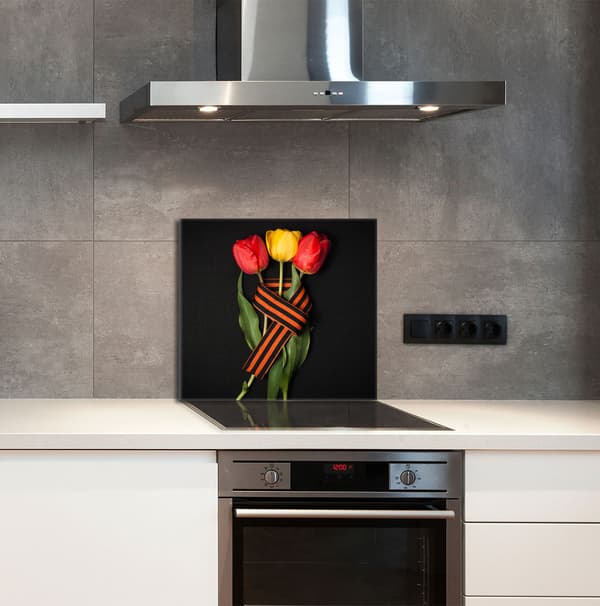 GLASPANEL FÖR KÖK 65x60 Roses