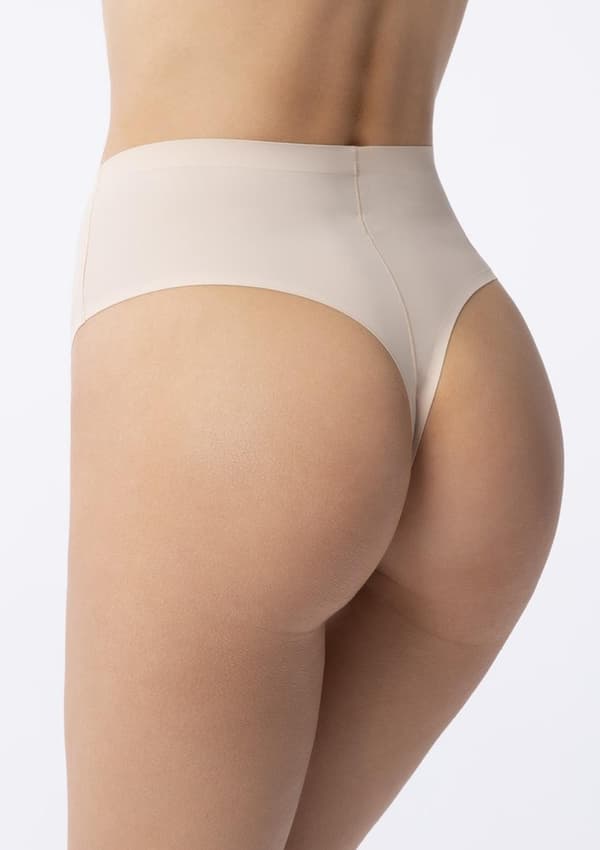 Naisten beigenväriset korkeavyötäröiset stringit String Maxi STRING MAXI beige S