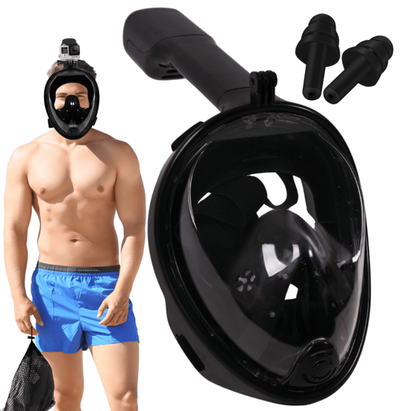 Helansiktsmask för snorkling