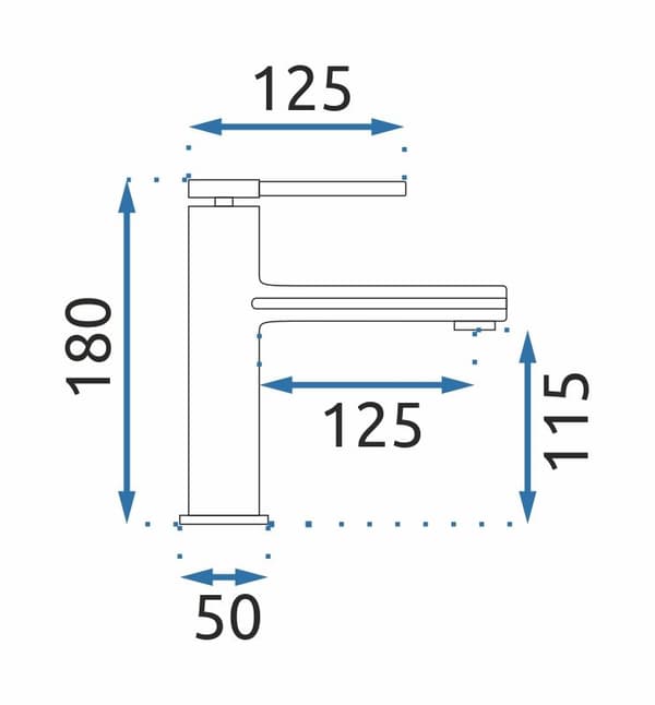 OVAL SORT LAV HÅNDVASKEARMBULATOR SKU REA-B6516