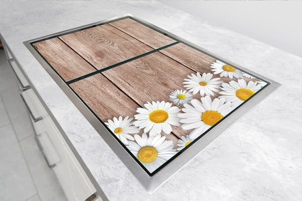 GLASSKYDDSPLÅT FÖR SPIS 90x52 TRÄ