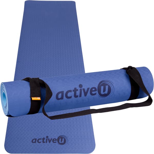 Activeu TPE träningsmatta blå