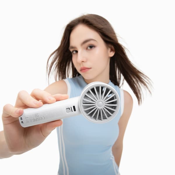 Mini bærbar ventilator 4000mAh USB-C - Grå