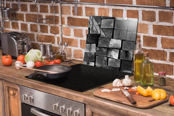 GLASSKYDDSPLÅT FÖR SPIS 50x52 TRÄ