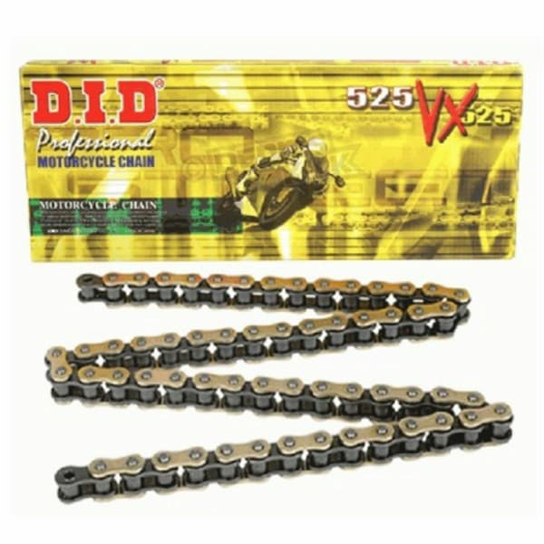 DID 525 VX G&B X-ring GOLD Drivkæde - 10 Led