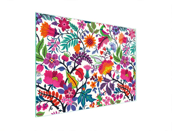 SKÄRBRÄDA I GLAS 30x22 BLOMMOR
