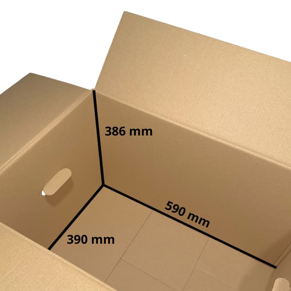 Flyttlåda Basic 90L 600x400x400mm B 10 stk