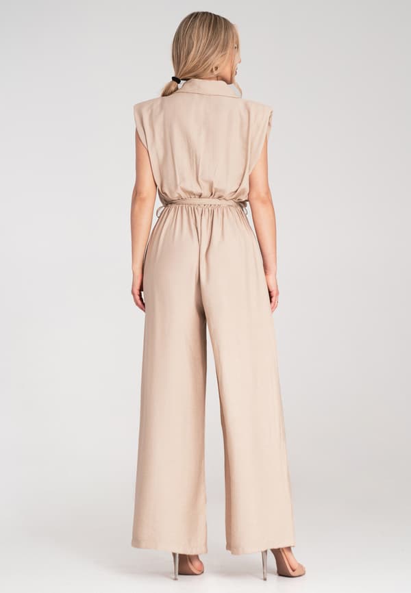 Elegant dameoverall - formel pasform - beige M1176 universal