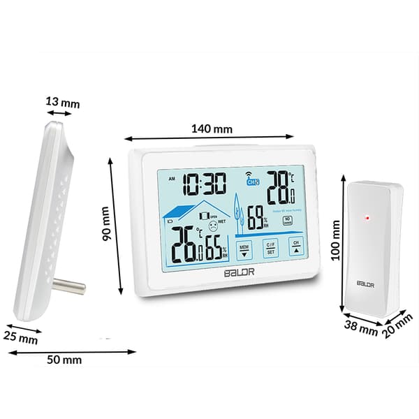 BD-910 hvid vejrstation med display