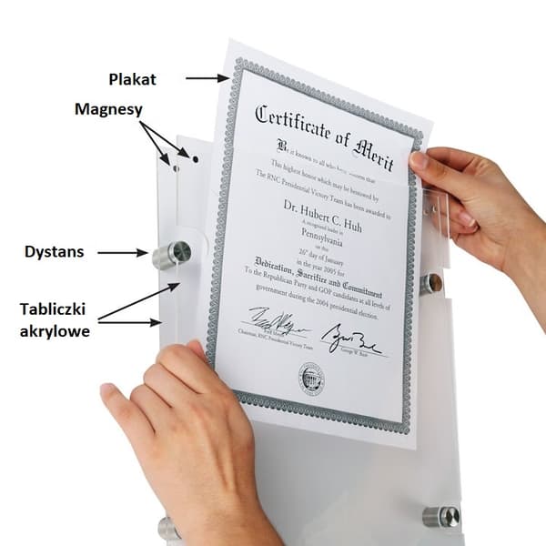 Akrylplakette til en A4-plakat