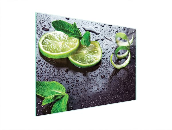 GLAS SKÆREBRÆT 40x30 LIME