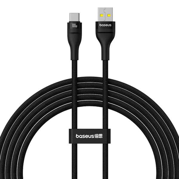 Flash 2 USB-A - USB-C 100W 2m Kabel - Sort
