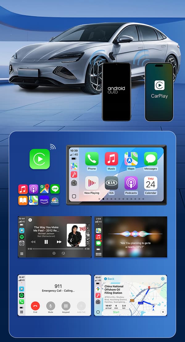 CarlinKit Mini SE X2air Apple CarPlay Android Auto langaton sovitin