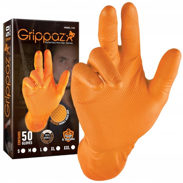 Grippaz nitrilhandskar storlek 9/L 50 st