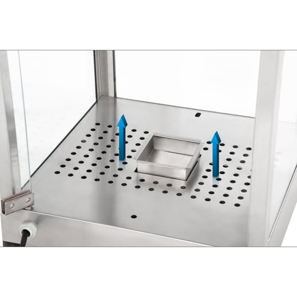 Lämmitetty vitriini 850W, leveys 35,5cm