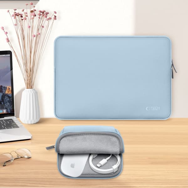 Neoslim laptop-taske til 13-14" tablets + tilbehørsetui - blå