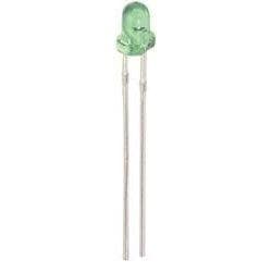 10 diffust grønne LED'er, 3 mm