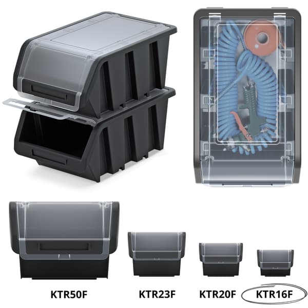Truck Plus KTR16F Förvaringscontainer | Svart