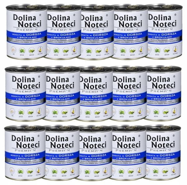 Våtfoder för hundar Dolina Noteci Torsk 15x800g
