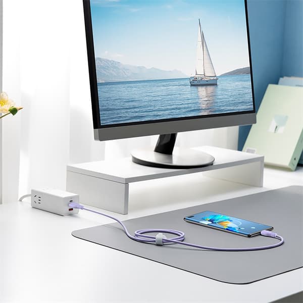 Pudding USB-C 100W 2m-kabel – Lila