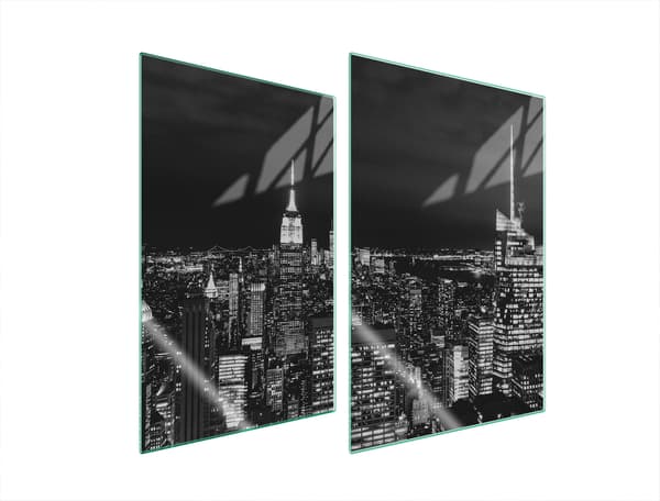 GLASSKYDDSPLÅT FÖR KÖK 2x35x52 CITY