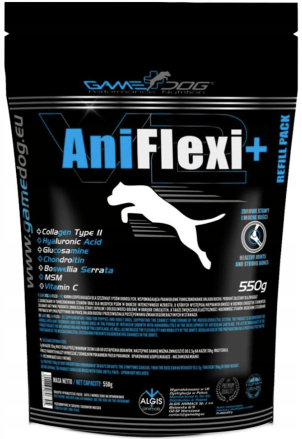 Game Dog AniFlexi V2 REFILL hundfoder för ben och leder 550 g