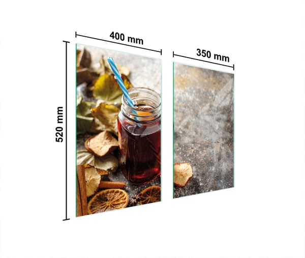 GLASBESKYTTELSESPLADE TIL KOMFUR 75x52 MAD