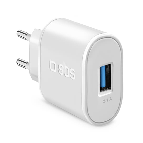 USB-A 10W vægoplader - Hvid