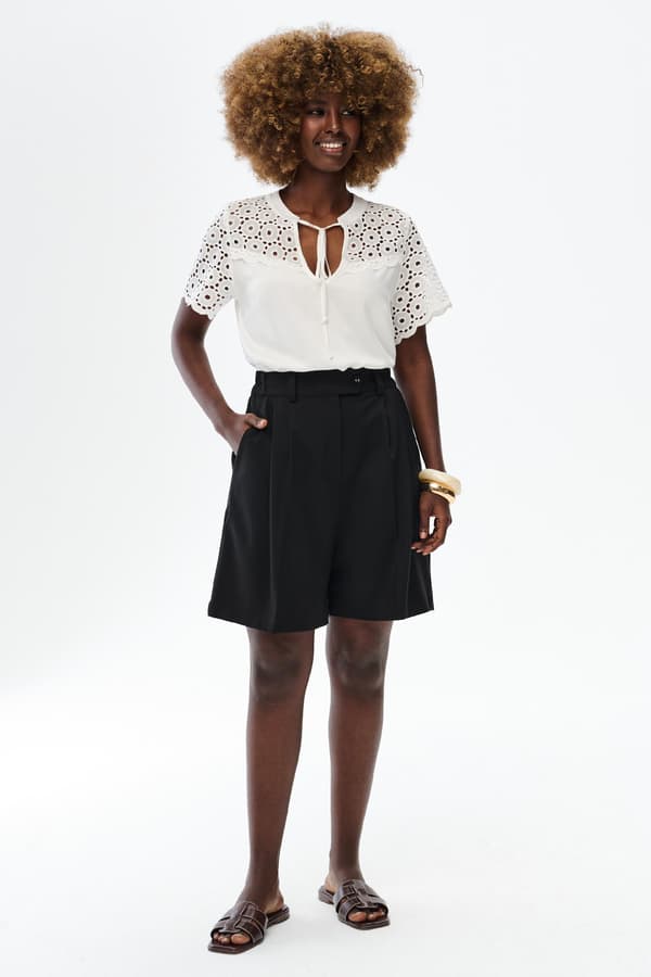 Rafii Bermudashorts Svarta Dam 44