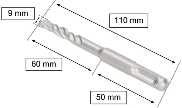 SDS+ borr 9x110