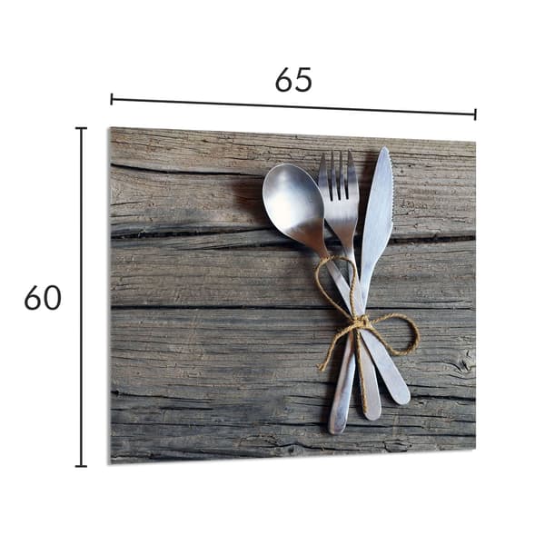 GLASPANEL FÖR KÖK 65x60 Bestick