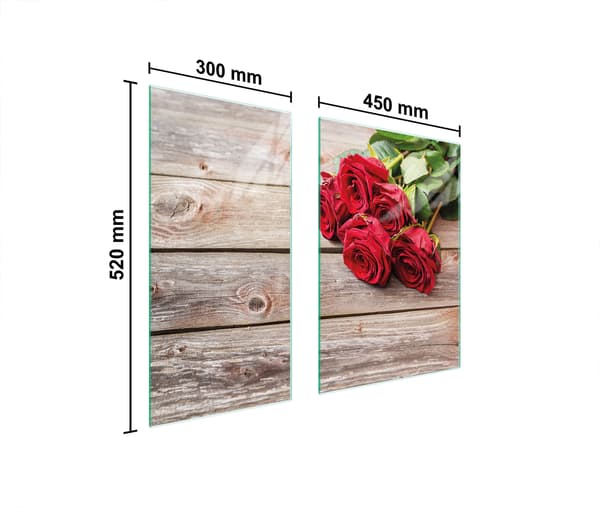 GLASBESKYTTELSESPLADE 75x52 ROSER