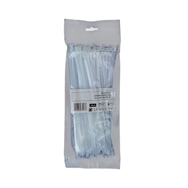 Buntbandstejp 3,6x200mm - 100st vit