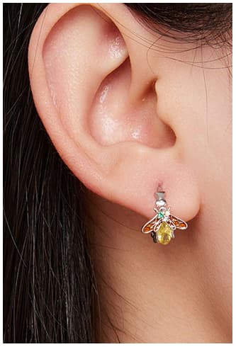Pendientes de plata Pendientes de abeja Pendientes de plata 925