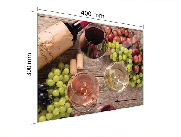 GLAS SKÆREBRÆT 40x30 VIN