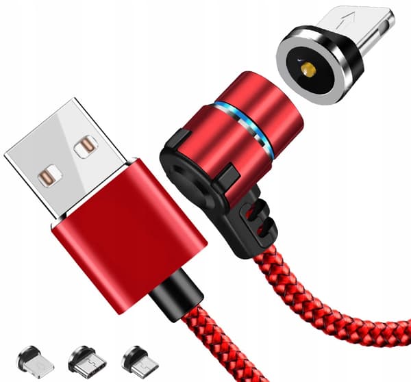 3-i-1 magnetisk kabel 2m för iPhone TYP-C Micro USB Koanni