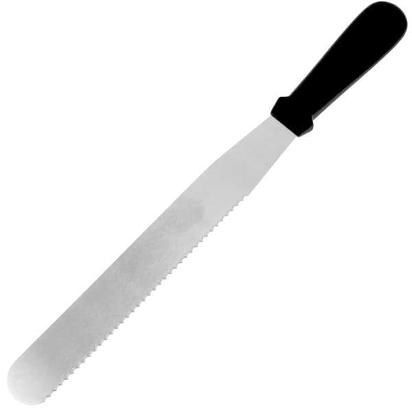Tandad sockerkakskniv 37 cm spatel