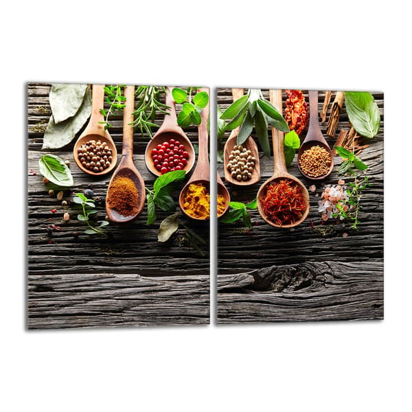 Lasinen suojalevy liedelle 2x40x52 Mausteet