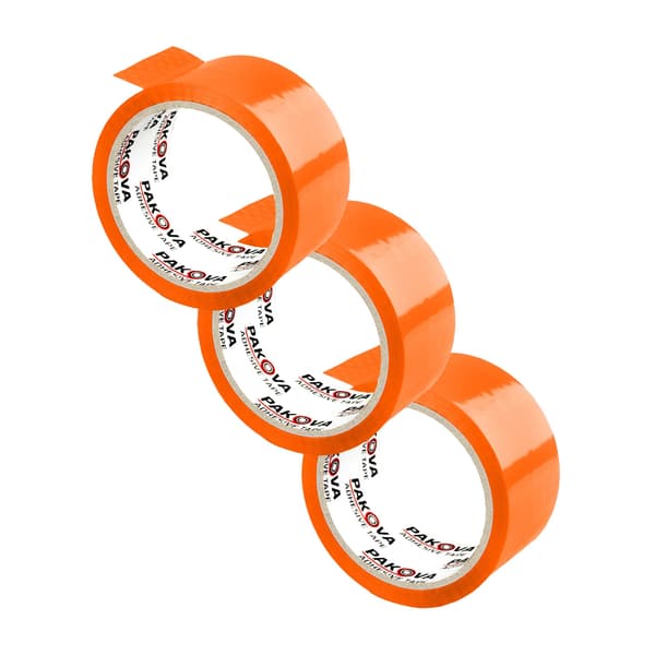 Pakova packtejp 48/50 orange 3-pack
