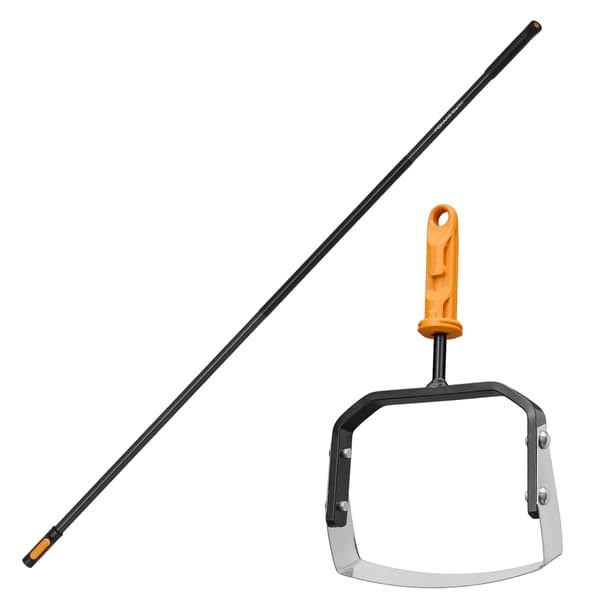 FISKARS ONECLICK puutarhakasvittimen pää 15cm + kahva 161cm