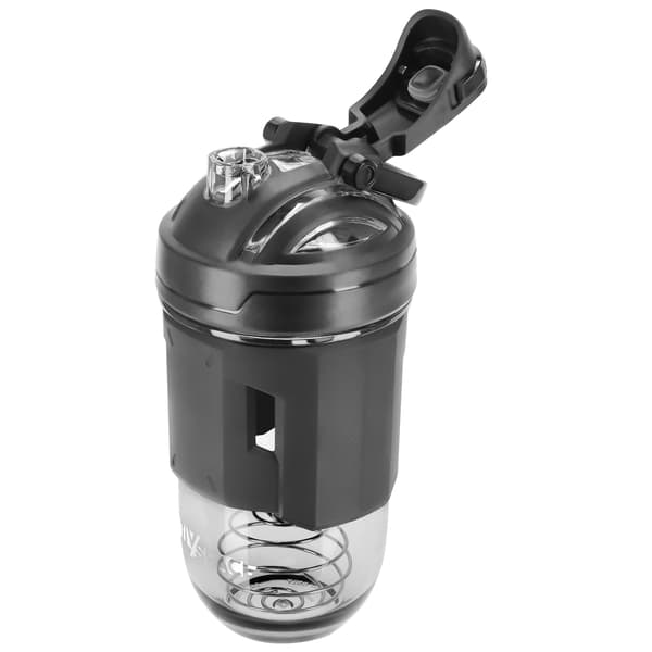 Tritan-urheilupullon ravistin ravintolisille 700 ml - musta