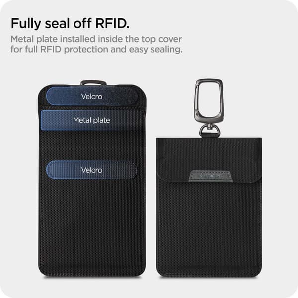 Nøglefri RFID tyverisikringsnøgleetui - Sort