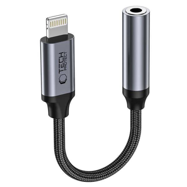 iPhone Lightning - 3,5 mm miniliitäntä -sovitin - musta
