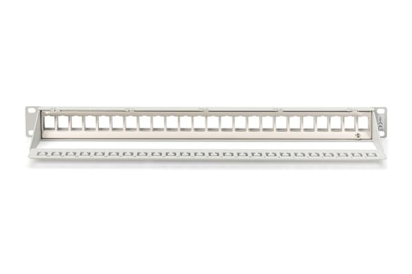 DIGITUS 19" 24-ports 1U patchpanel til Keystone-moduler (RAL 7035)