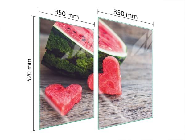 GLASSKYDDSPLATTA FÖR KÖK 2x35x52 VATTENMELON