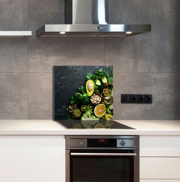 GLASPANEL FÖR KÖK 65x60 Avokado