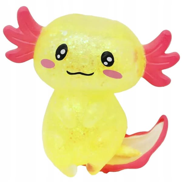 Sensorisk Axolotl anti-stress squishie gul