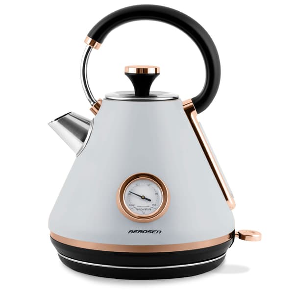 Vattenkokare med termometer 1,7L Berdsen BD-701 grå