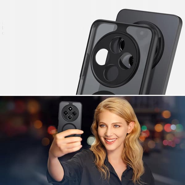 MAGSAFE SORT MATET ETUI TIL XIAOMI REDMI 14c + 2x GLAS